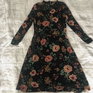 Floral black dress